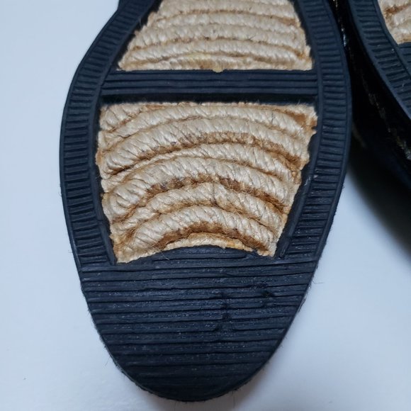 Gb Bravo Black Espadrille Canvas Flat Loafers EU37 - Picture 12 of 13